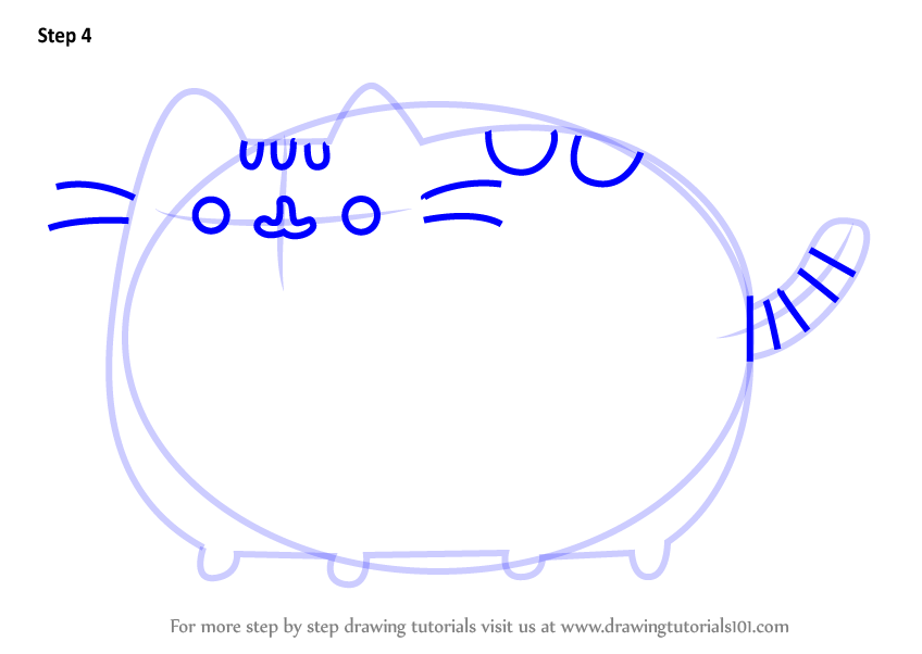 Learn How to Draw Pusheen the Cat (Memes) Step by Step Drawing Tutorials